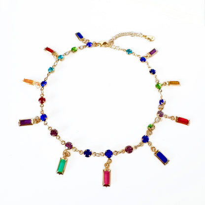 Issa Luxe 18k Gold Plated Jewelled Anklet