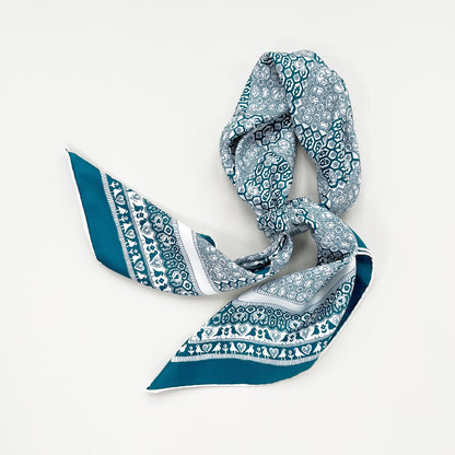 Heritage Grace Silk Scarf - 90cm Hand-rolled Women's Head Scarf