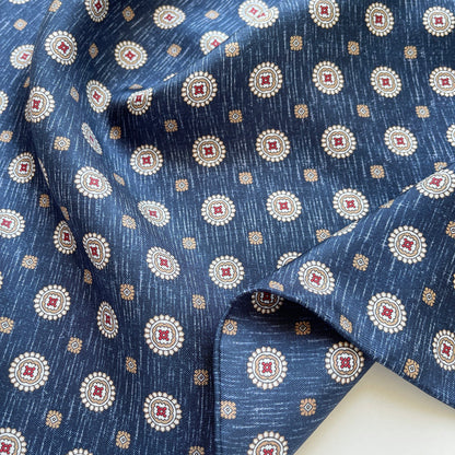 Heritage Medal Silk Square Scarf - 53cm Hand-rolled Men's Neckerchief