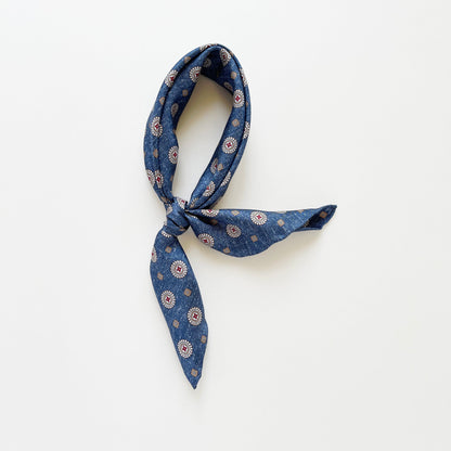 Heritage Medal Silk Square Scarf - 53cm Hand-rolled Men's Neckerchief