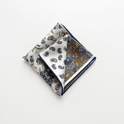 Heritage Patchwork Silk Square Scarf Neckerchief – 53cm for Men