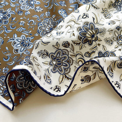 Heritage Patchwork Silk Square Scarf Neckerchief – 53cm for Men