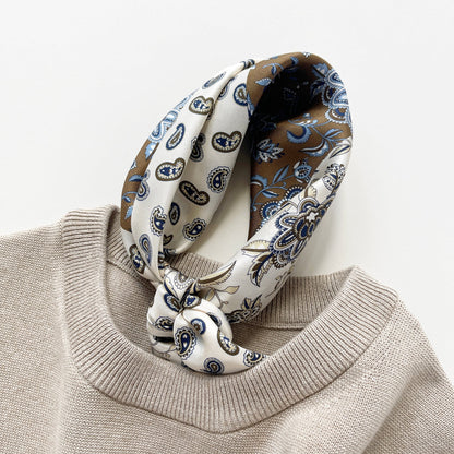 Heritage Patchwork Silk Square Scarf Neckerchief – 53cm for Men
