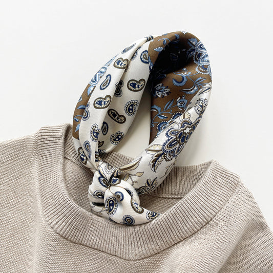 Heritage Patchwork Silk Square Scarf Neckerchief – 53cm for Men