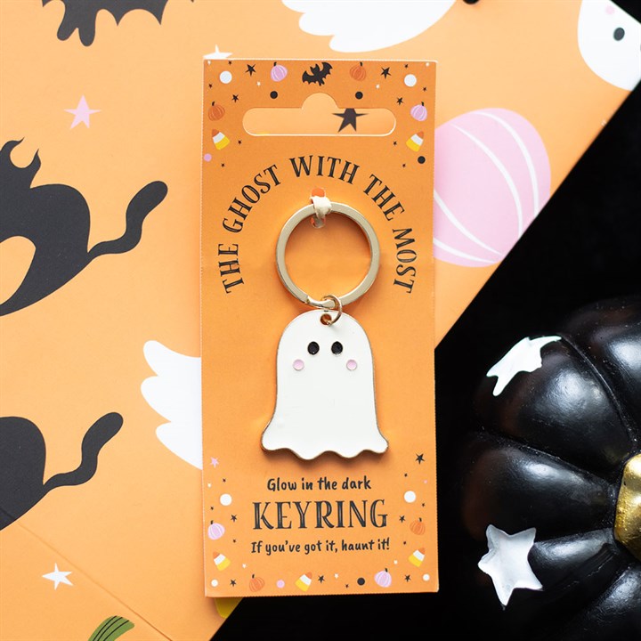 Ghost With The Most Glow in the Dark Keyring Sold by Funny Store