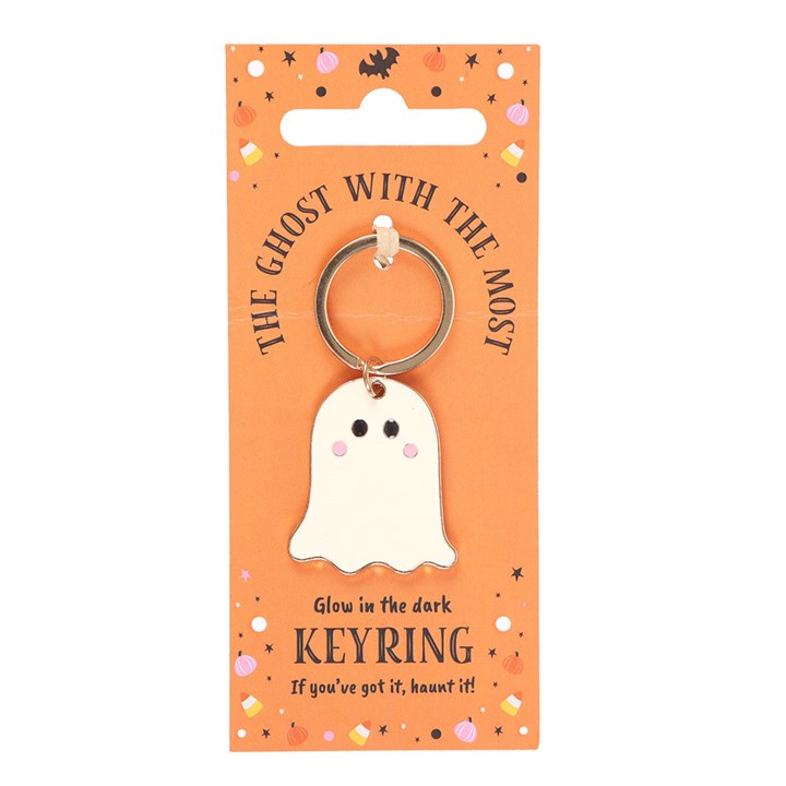 Ghost With The Most Glow in the Dark Keyring Sold by Funny Store