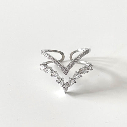Ziva Double Wishbone Ring