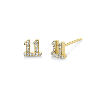 Laila 11:11 Stud Earrings | 18K Gold Plated