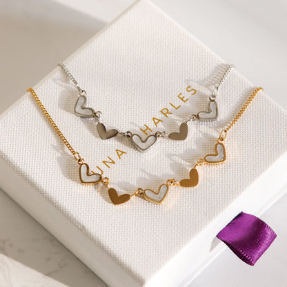 Milena Heart Anklet | 18k Gold Plated