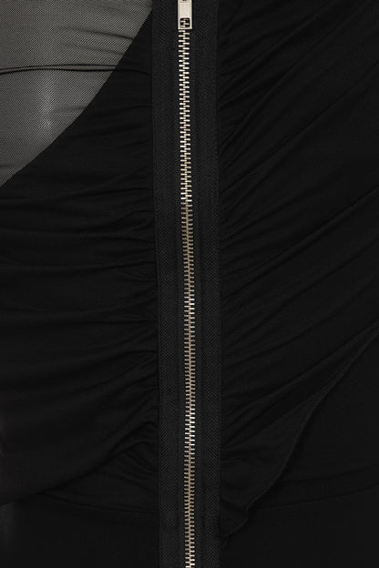 Necessary Evil Venus Wrapped Mesh Mini Dress