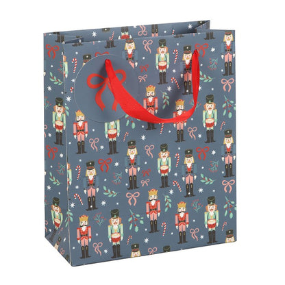 23cm Blue Nutcracker Print Gift Bag Sold by Funny Store
