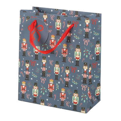 23cm Blue Nutcracker Print Gift Bag Sold by Funny Store