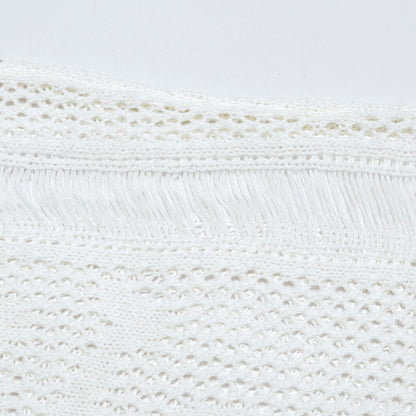 Punk Rave Teuta Skull and Crossed Bones Knitted Mesh Dress in White