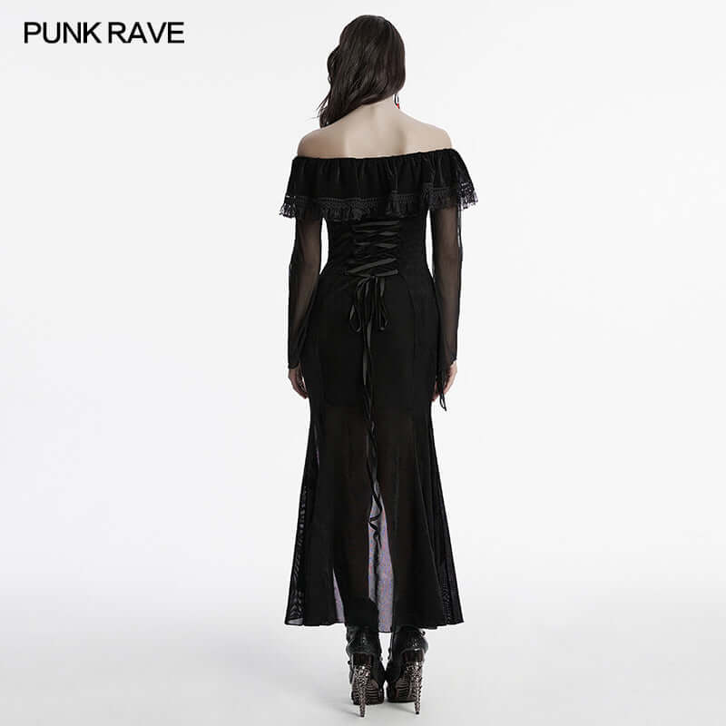Punk Rave Aurelia Goth Mesh Dress