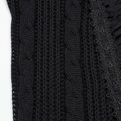 Punk Rave Anastasia Gothalyptic Knitted Fishtail Skirt with Lace Up Features