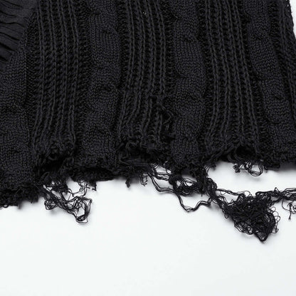 Punk Rave Anastasia Gothalyptic Knitted Fishtail Skirt with Lace Up Features