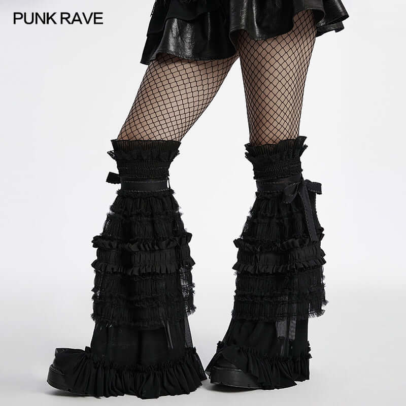 Punk Rave Kesia Cute Ruffled Leg Warmer