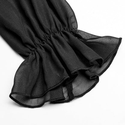 Punk Rave Angelina Chiffon Long Sleeve Handkerchief Dress