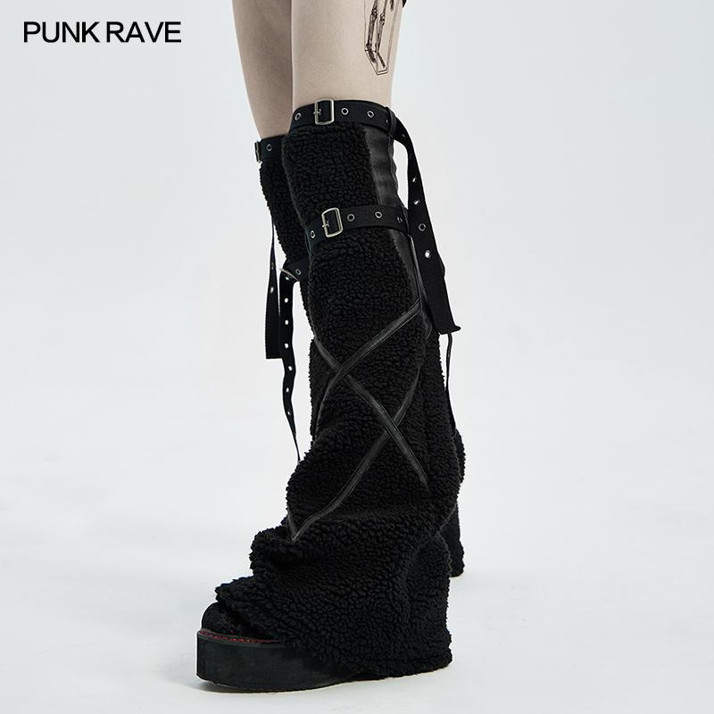 Punk Rave Armelle Leg Warmers - Black