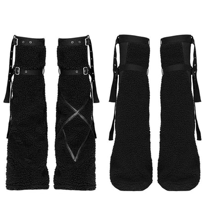 Punk Rave Armelle Leg Warmers - Black