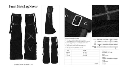 Punk Rave Armelle Leg Warmers - Black