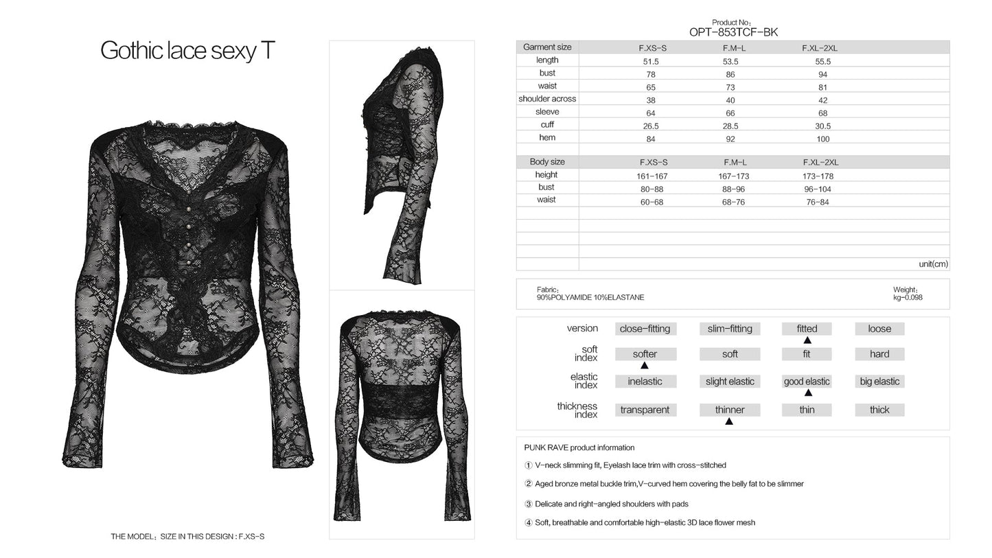 Punk Rave Pyper Lace Top