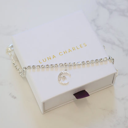 Quinn Moon Anklet | Silver Plated