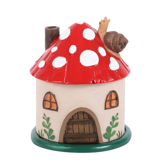 Mushroom House Resin Incense Cone Burner Sold by Funny Store