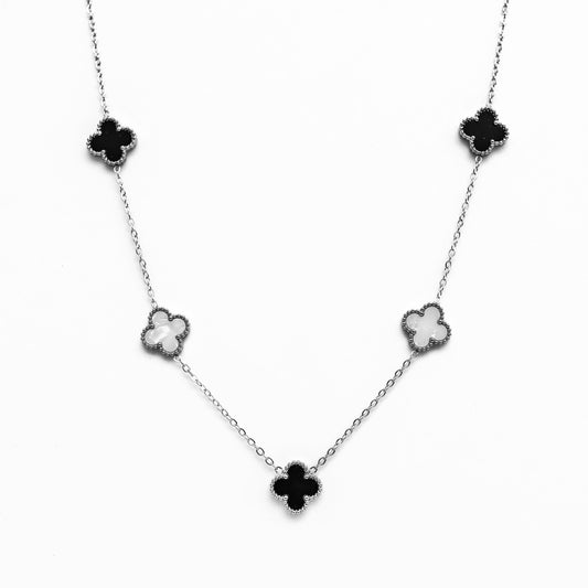 Silver Clover Necklace (Mono)