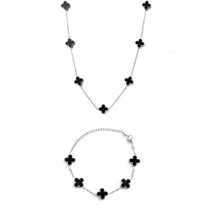 Clover Set (Silver/Black)