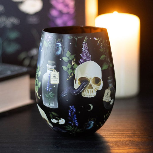 Venom & Vines Print Stemless Glass Sold by Funny Store
