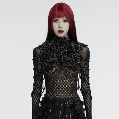 Punk Rave Aphrodite Beaded Necklace - Gothic Fashion Accessory