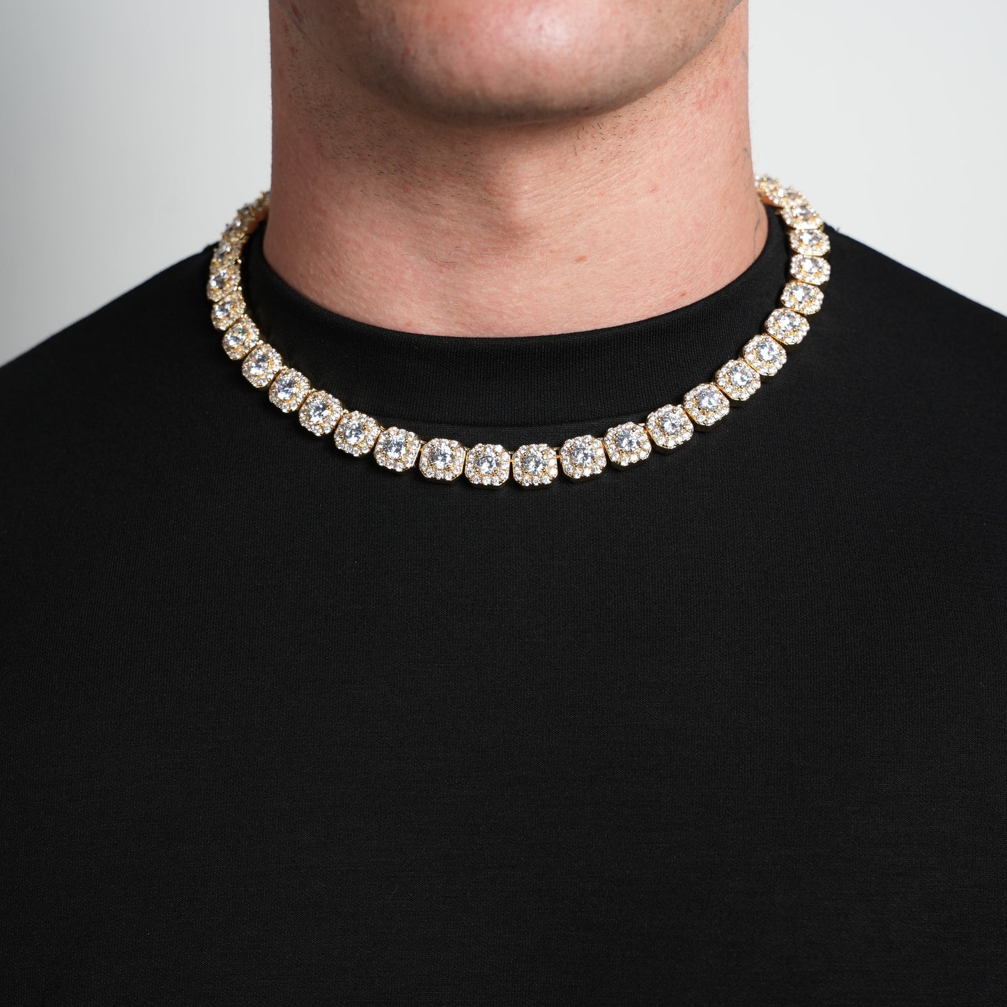 Clustered Tennis Chain (Gold) 10mm