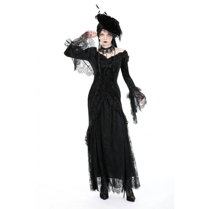 Dark In Love Zathura Off The Shoulder Lace Maxi Dress
