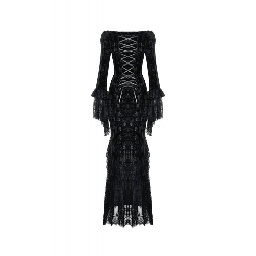Dark In Love Zathura Off The Shoulder Lace Maxi Dress