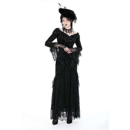 Dark In Love Zathura Off The Shoulder Lace Maxi Dress