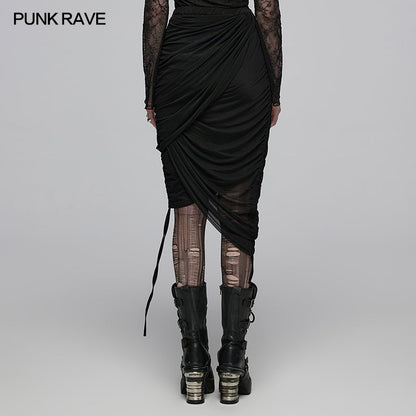 Punk Rave Zephyrine Draped Adjustable Skirt