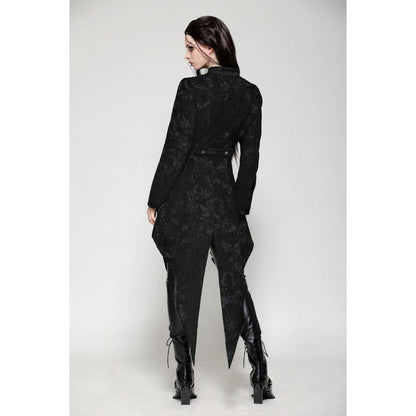 Dark in Love Talisa Gothic Vintage Style Jacquard Tailcoat Jacket - Size UK 16 Left Only!