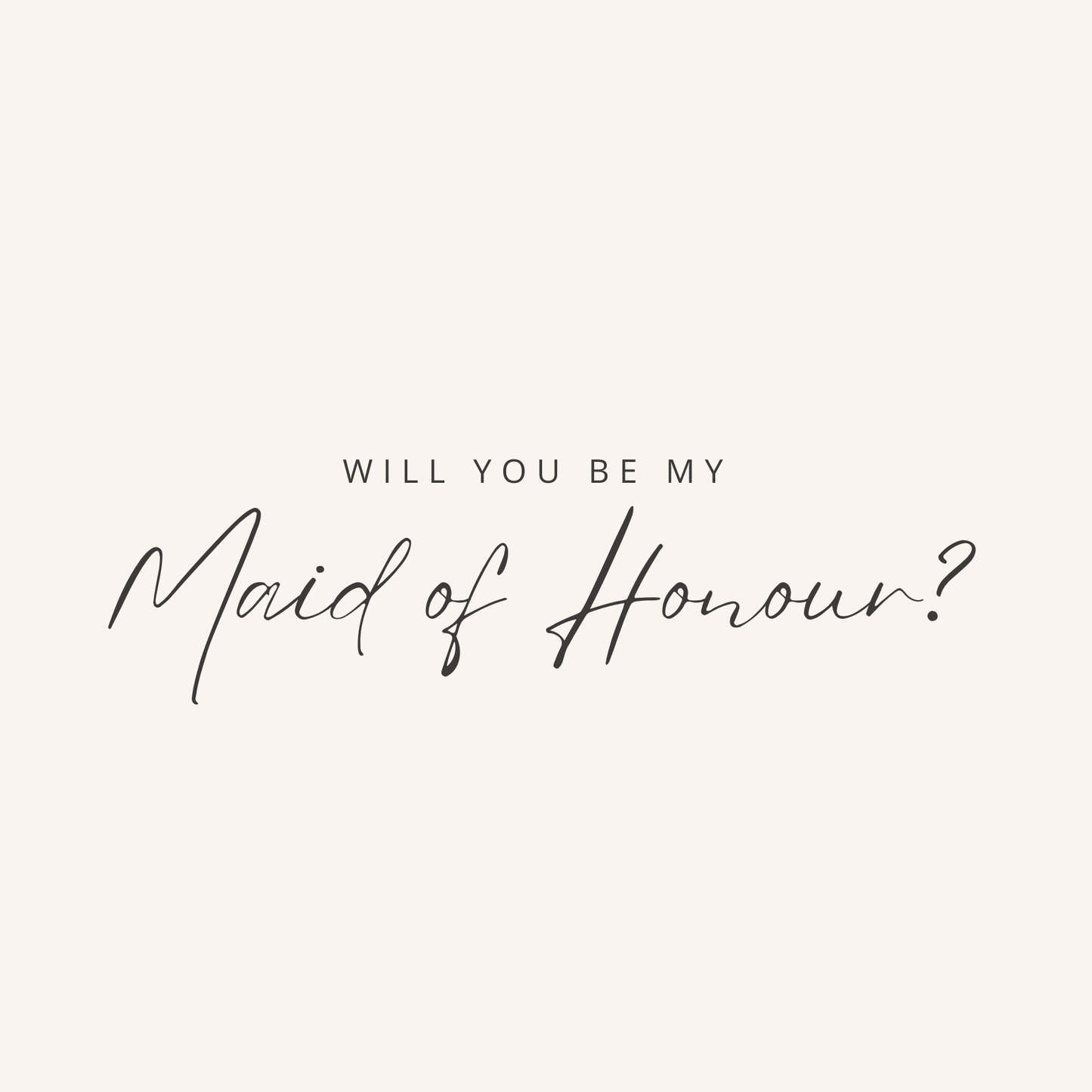 Bridesmaid Proposal Card
