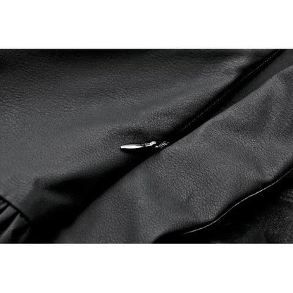 Dark in Love Draven Layered Mesh & Faux Leather Waist Cincher Skirt