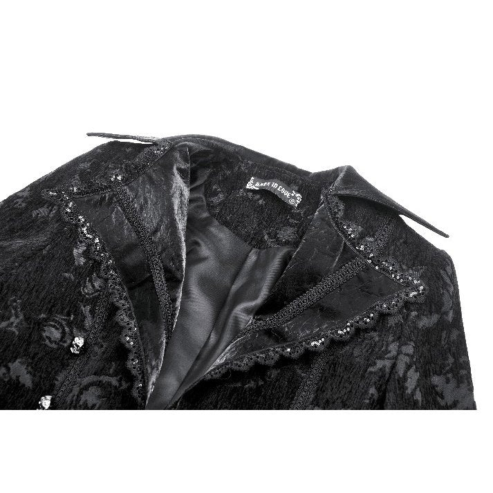 Dark in Love Arwen Black Brocade Jacket