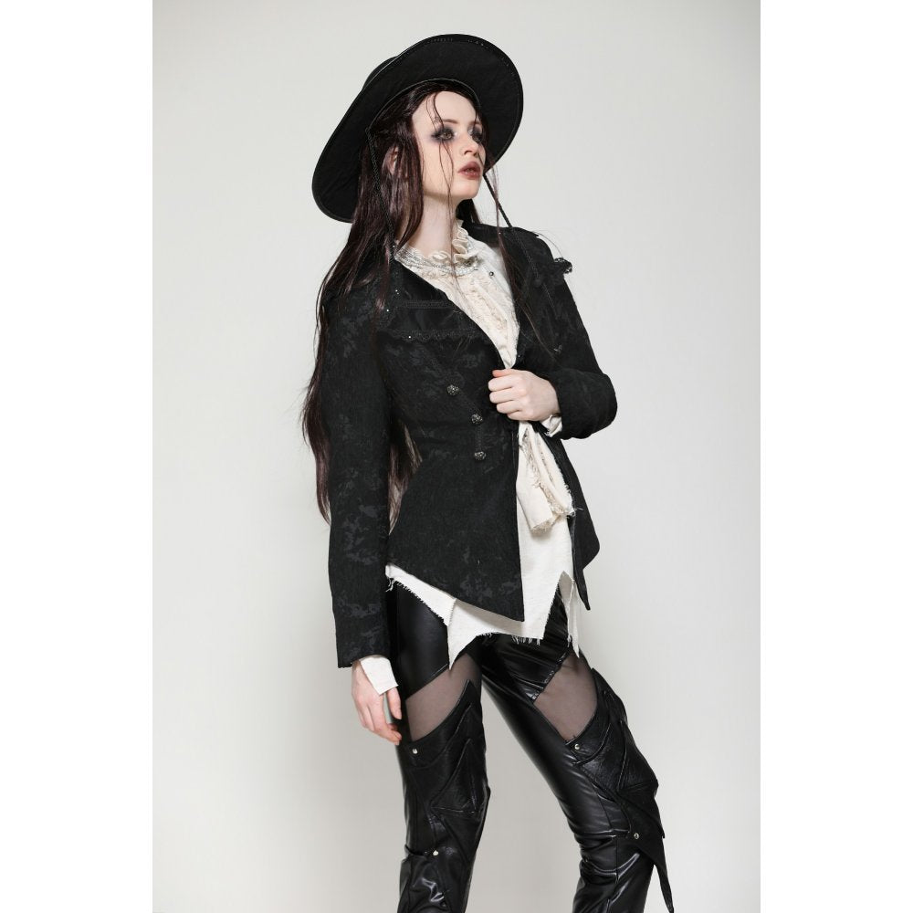Dark in Love Arwen Black Brocade Jacket