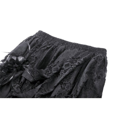 Dark in Love Abella Distressed Lace Midi Skirt