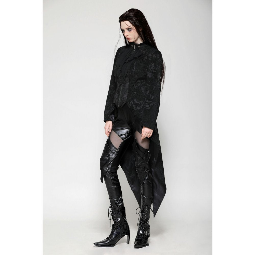 Dark in Love Talisa Gothic Vintage Style Jacquard Tailcoat Jacket - Size UK 16 Left Only!
