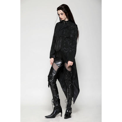 Dark in Love Talisa Gothic Vintage Style Jacquard Tailcoat Jacket - Size UK 16 Left Only!