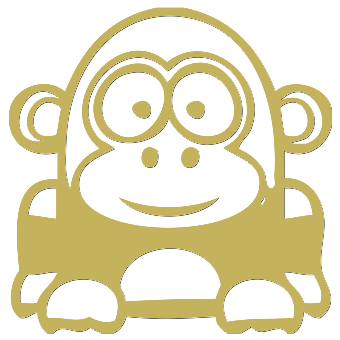 Funny Cartoon Gorilla Iron On HTV Transfer