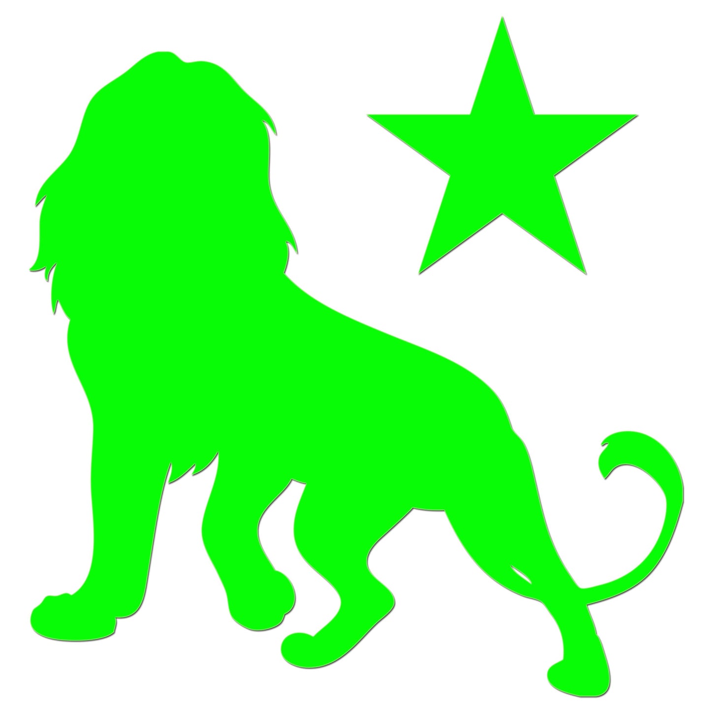 Star Lion Iron On HTV Transfer