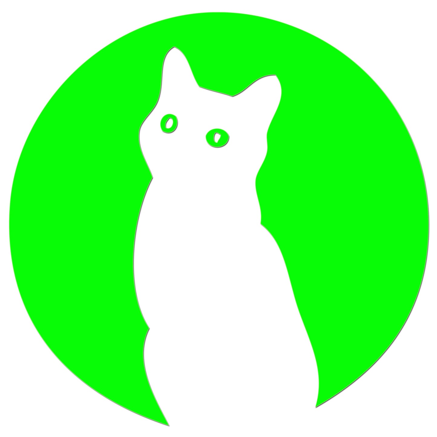 Moon Cat Iron On HTV Transfer