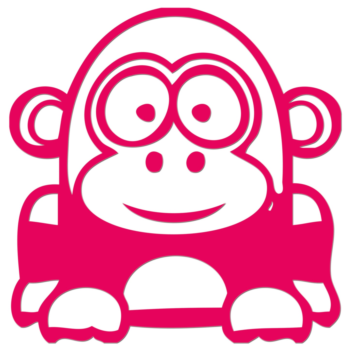 Funny Cartoon Gorilla Iron On HTV Transfer
