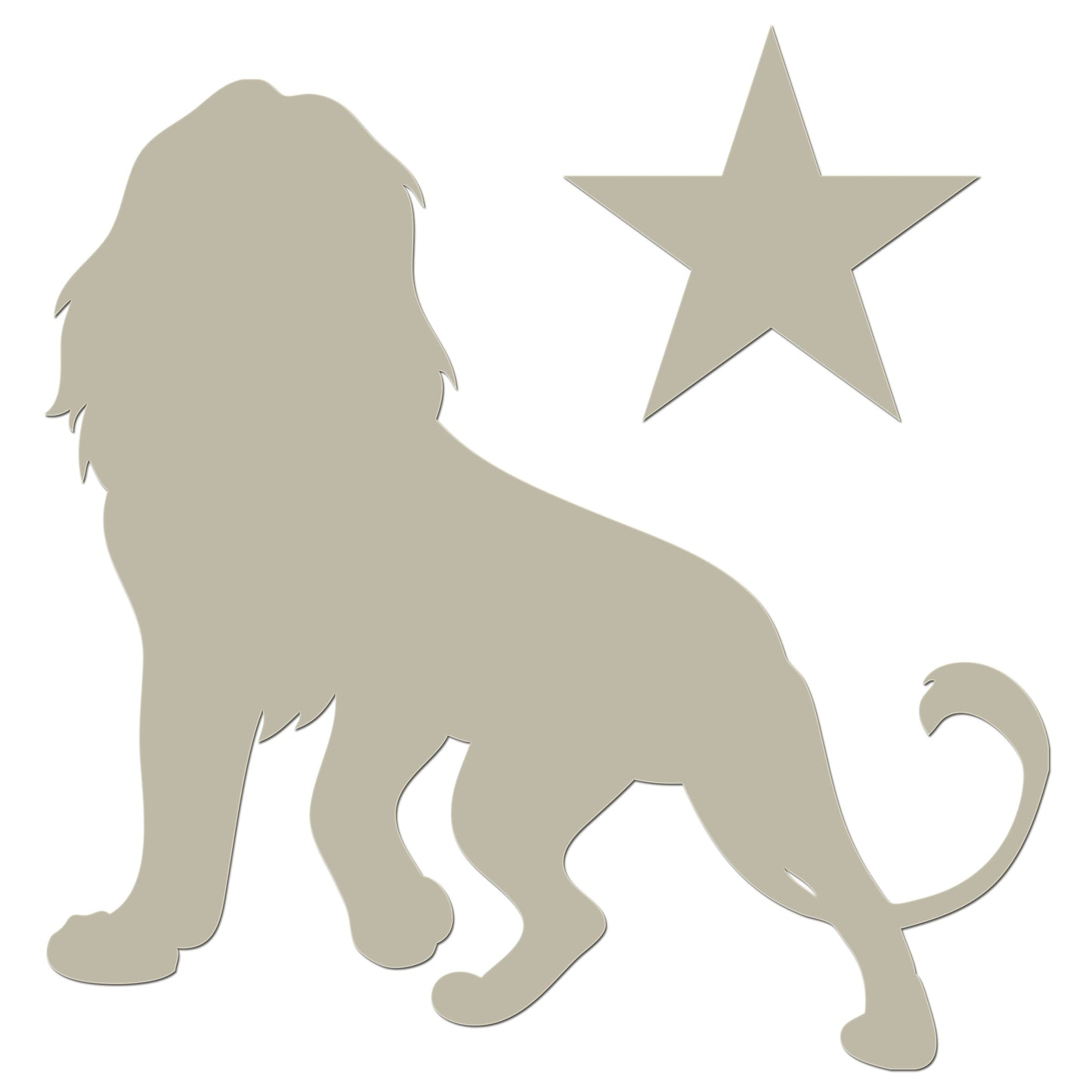Star Lion Iron On HTV Transfer